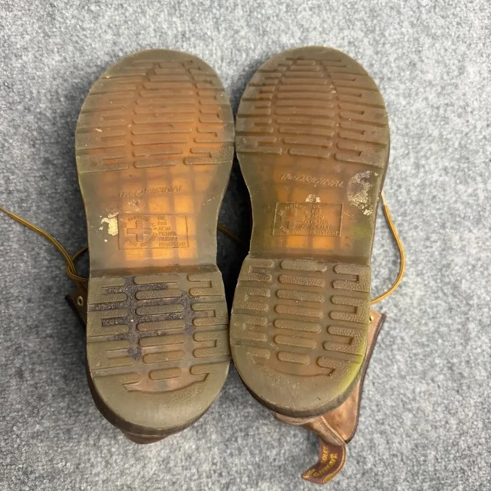 Dr. Martens 1460 Boots Mens US 12 Brown Crazy Horse Leather Made in Thailand